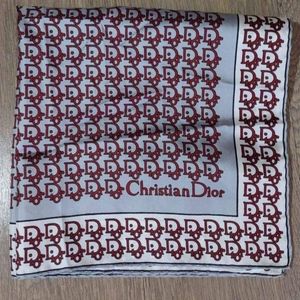 Vintage 1967 Christian Dior signature monogram silk handkerchief/scarf